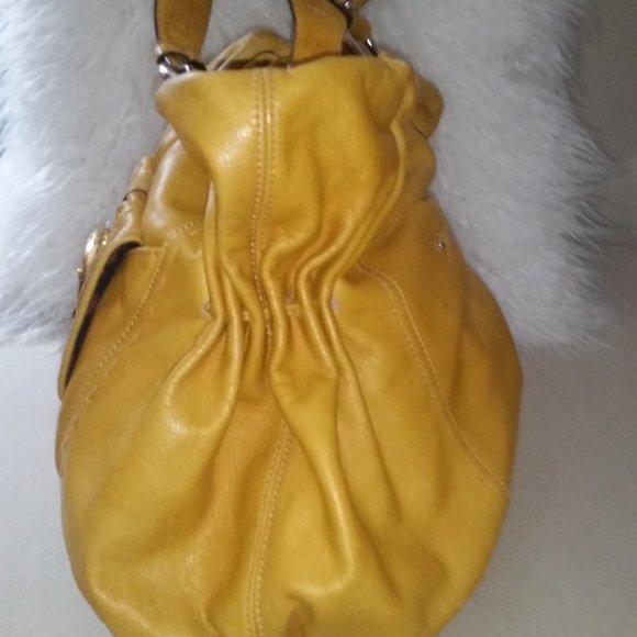 B. Makowsky mustard yellow large soft leather satchel - Picture 4 of 12